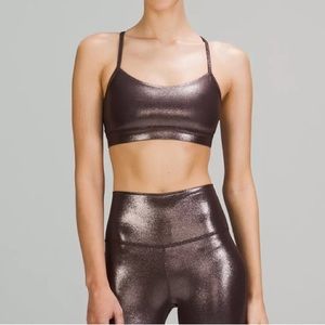 Lululemon Flow Y Nulu Bra Shine- French Press